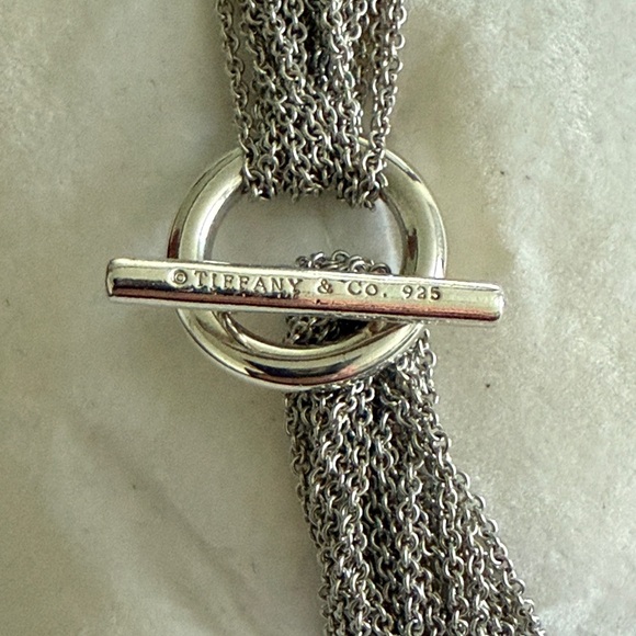🩵8 1/2” Tiffany & Co. Somerset Mesh Toggle Bracelet Multi Strand - Picture 4 of 7